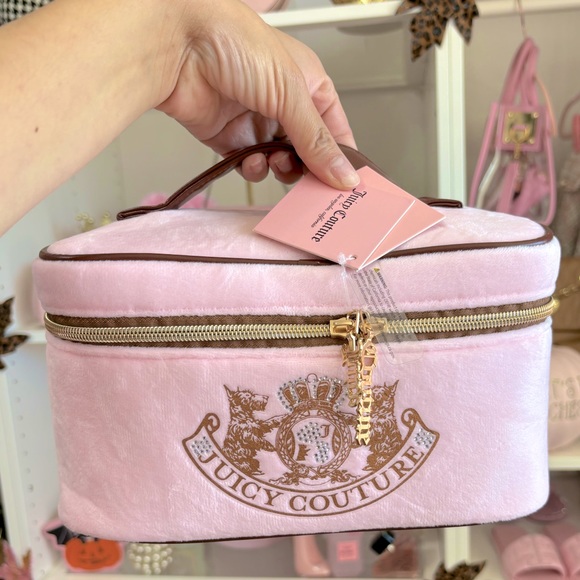 Juicy Couture Handbags - Juicy couture velour cosmetic bag logo NWT